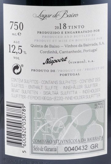 2018 Niepoort Lagar de Baixo red