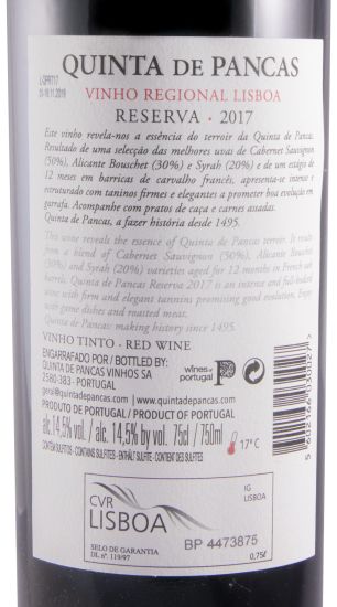 2017 Quinta de Pancas Reserva red