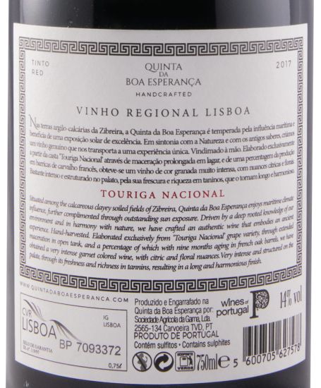 2017 Quinta da Boa Esperança Touriga Nacional tinto