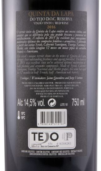 2016 Quinta da Lapa Reserva tinto