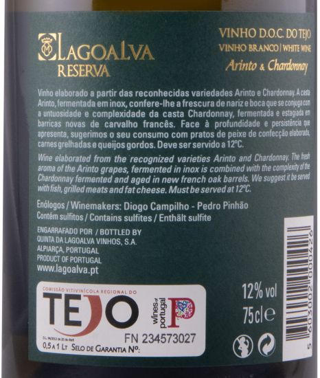 2020 Quinta da Lagoalva Arinto & Chardonnay Reserva white