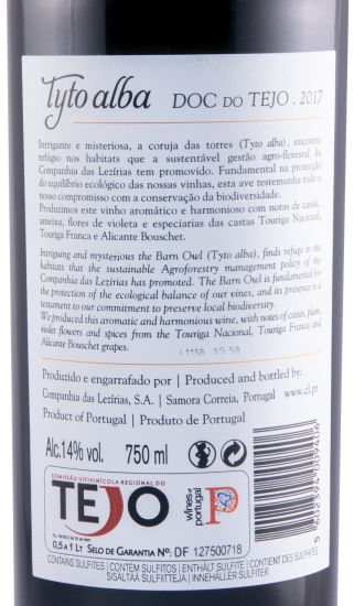 2017 Tyto Alba organic red