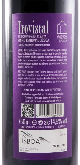 2017 Troviscal Grande Reserva tinto