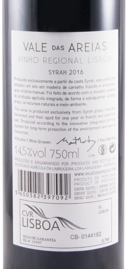 2016 Vale das Areias Syrah red