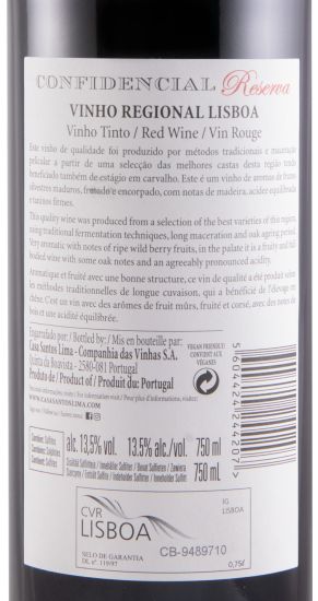 2018 Casa Santos Lima Confidencial Reserva tinto