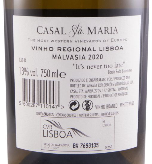 2020 Casal Sta. Maria Malvasia branco