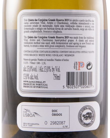 2019 Quinta das Cerejeiras Grande Reserva branco