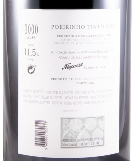 2015 Niepoort Quinta de Baixo Poeirinho Baga tinto 3L
