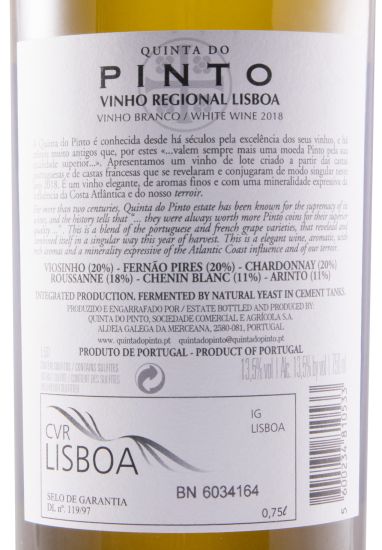 2018 Quinta do Pinto Estate Collection branco