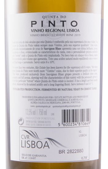 2019 Quinta do Pinto Sauvignon Blanc white