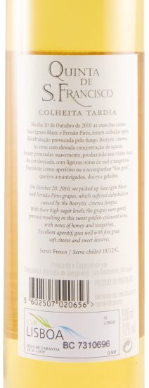 2010 Quinta de S. Francisco Colheita Tardia branco 50cl