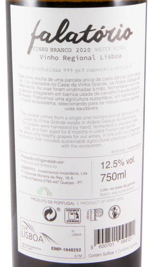2020 Falatório Sercial Reserva white