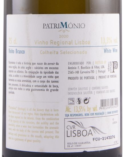 2020 Património Colheita Selecionada branco