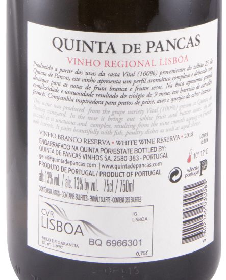 2018 Quinta de Pancas Vital Reserva branco