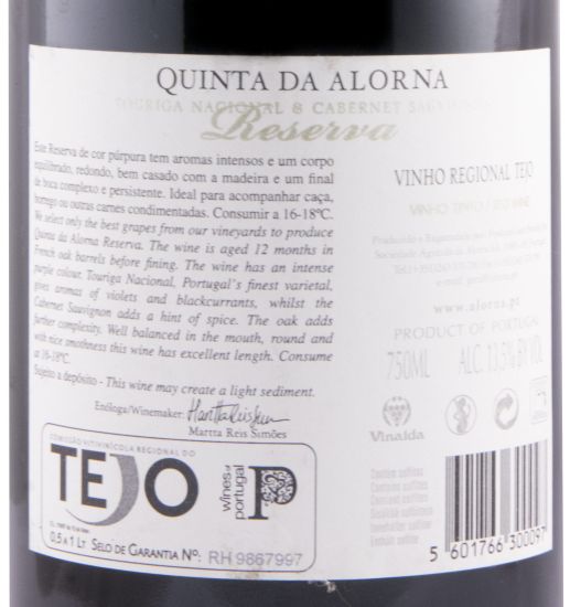 2010 Quinta da Alorna Touriga Nacional & Cabernet Sauvignon Reserva red