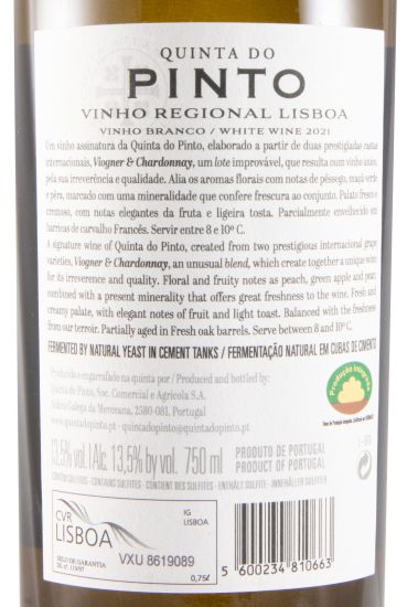 2021 Quinta do Pinto Viognier & Chardonnay branco