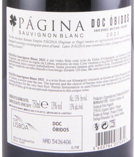 2021 Página Sauvignon Blanc white
