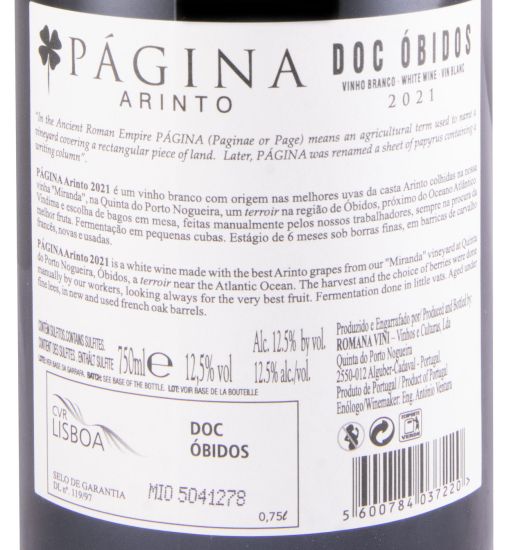 2021 Página Arinto branco