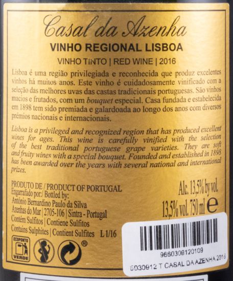 2016 Casal da Azenha tinto
