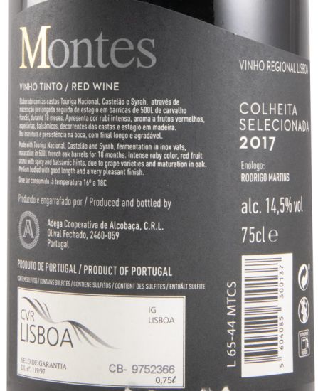 2017 Montes Colheita Selecionada tinto