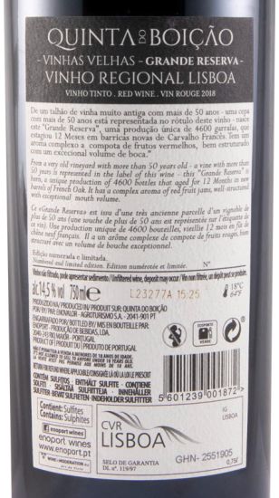 2018 Quinta do Boição Vinhas Velhas Grande Reserva tinto
