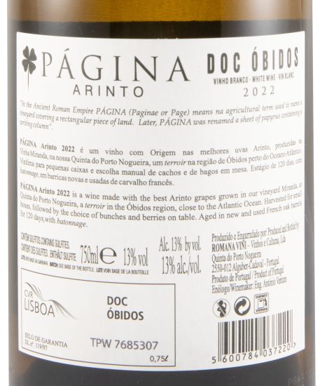2022 Página Arinto white
