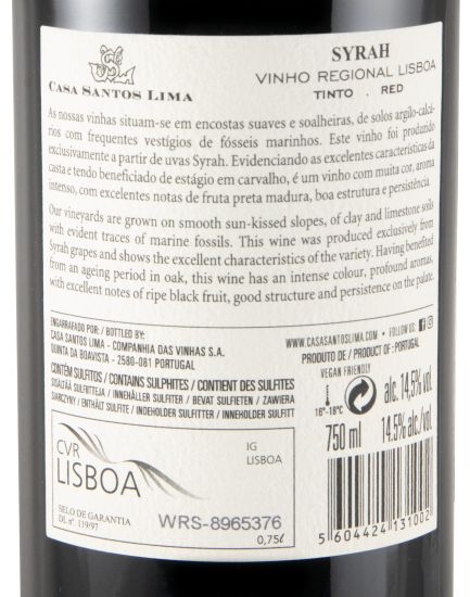 2021 Casa Santos Lima Syrah tinto