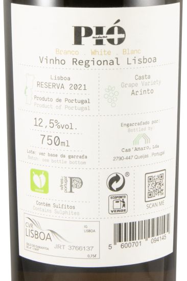 2021 Madame Pió Arinto Reserva branco (rótulo danificado)
