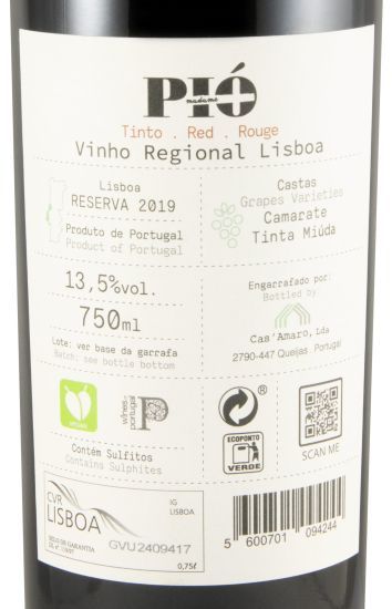 2019 Madame Pió Reserva tinto