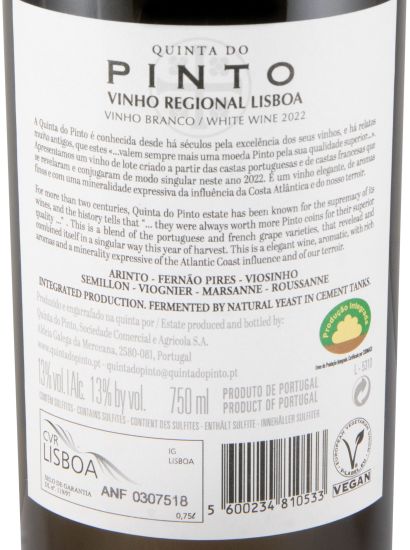 2022 Quinta do Pinto Estate Collection branco