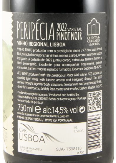 2022 Peripécia Pinot Noir Clone 777 tinto