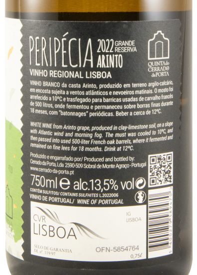 2022 Peripécia Arinto Grande Reserva branco