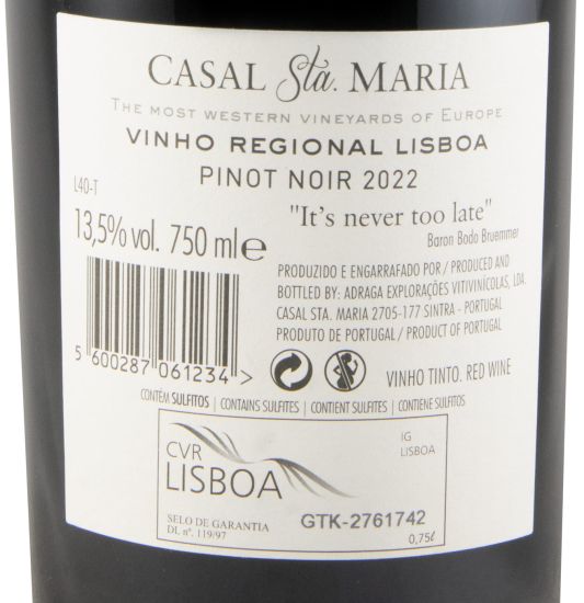 2022 Casal Sta. Maria Pinot Noir tinto
