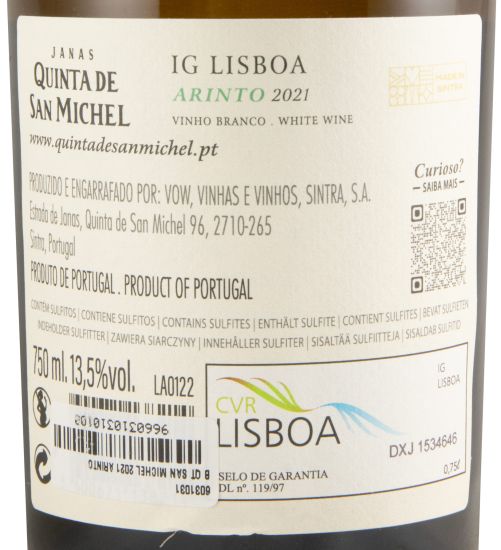 2021 Quinta de San Michel Arinto white