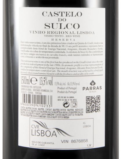 2021 Castelo do Sulco Reserva tinto 1,5L