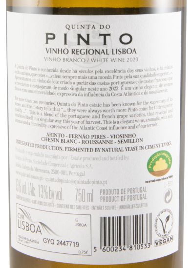 2023 Quinta do Pinto Estate Collection white