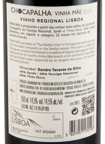 2019 Quinta de Chocapalha Vinha Mãe red