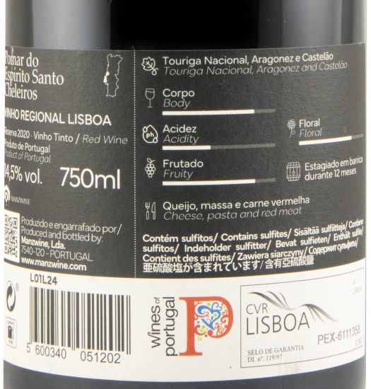 2020 Manz Pomar do Espírito Santo Reserva tinto