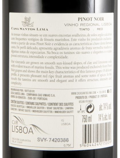 2022 Casa Santos Lima Pinot Noir tinto