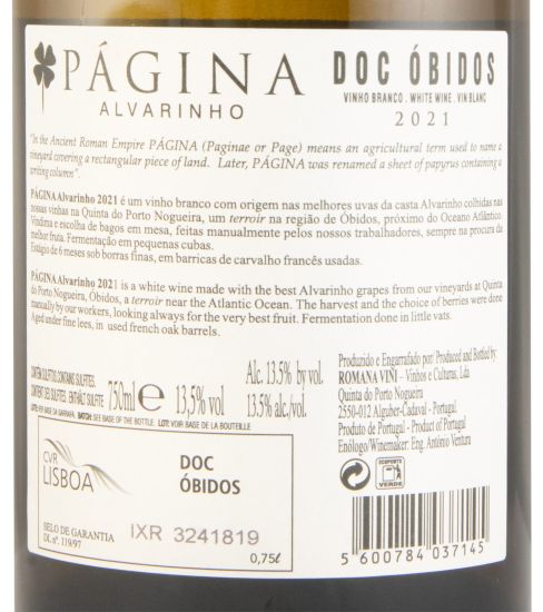 2021 Página Alvarinho branco