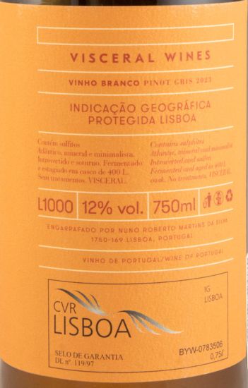 2023 Visceral Wines Pinot Gris branco