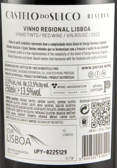 2022 Castelo do Sulco Seleção dos Enólogos Reserva tinto