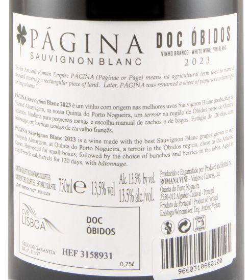 2023 Página Sauvignon Blanc branco
