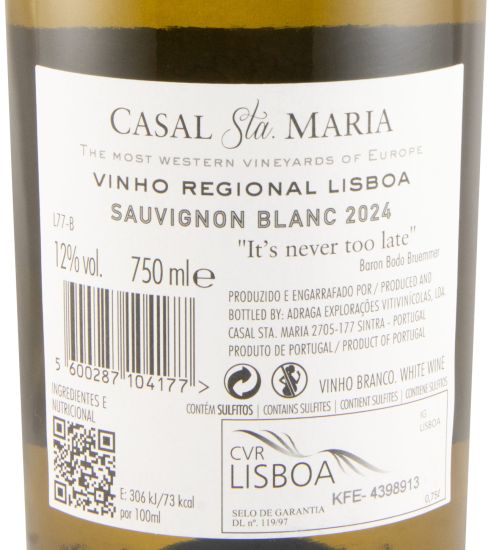 2024 Casal Sta. Maria Sauvignon Blanc branco