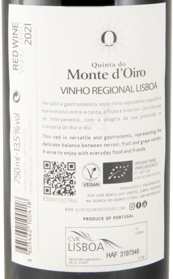2021 Quinta do Monte d'Oiro organic red