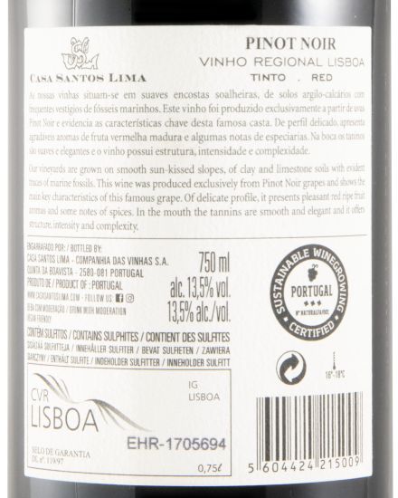 2023 Casa Santos Lima Pinot Noir red