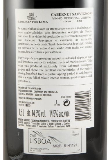 2022 Casa Santos Lima Cabernet Sauvignon red 1.5L