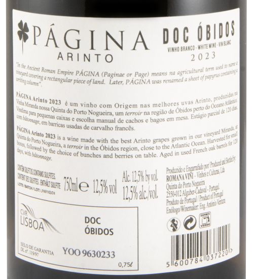 2023 Página Arinto white