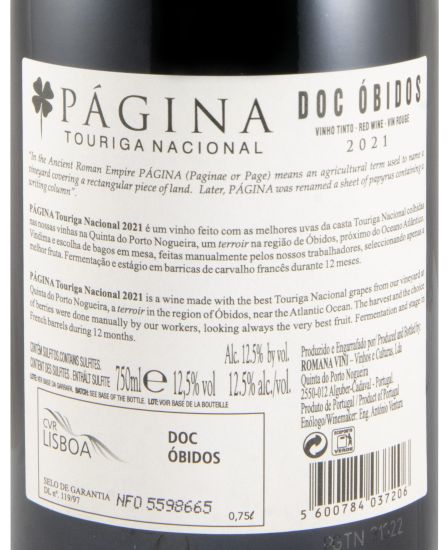 2021 Página Touriga Nacional tinto
