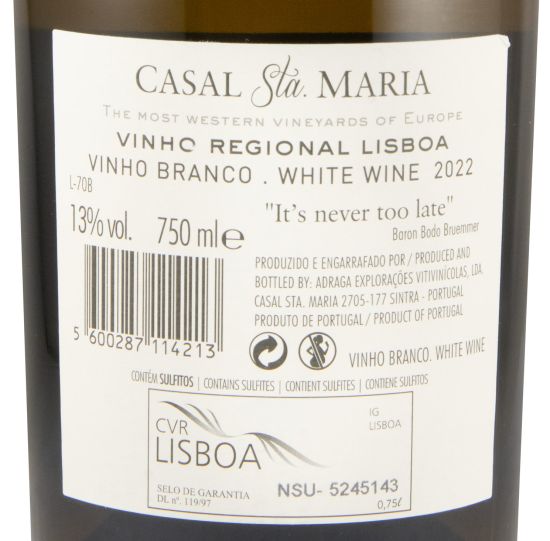 2022 Casal Sta. Maria Pêndulo white